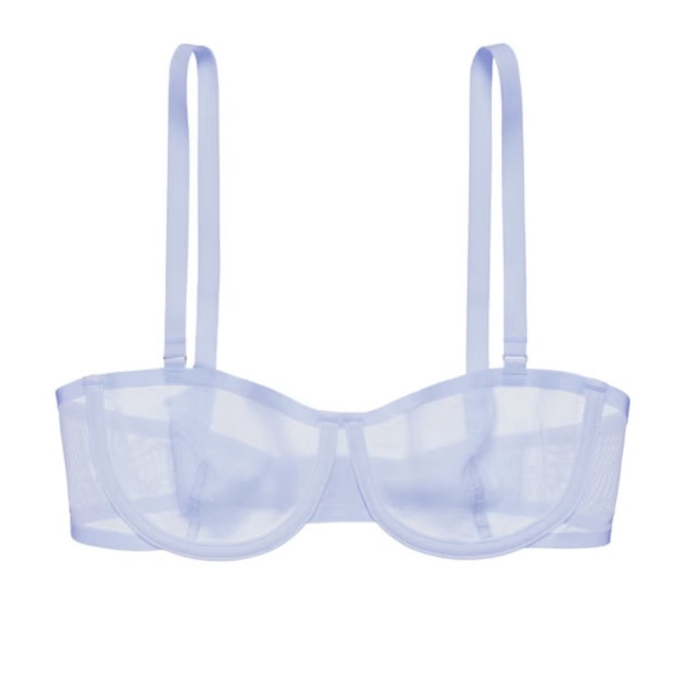 CUUP Sheer Underwire Balconette Bra in Light Lavender